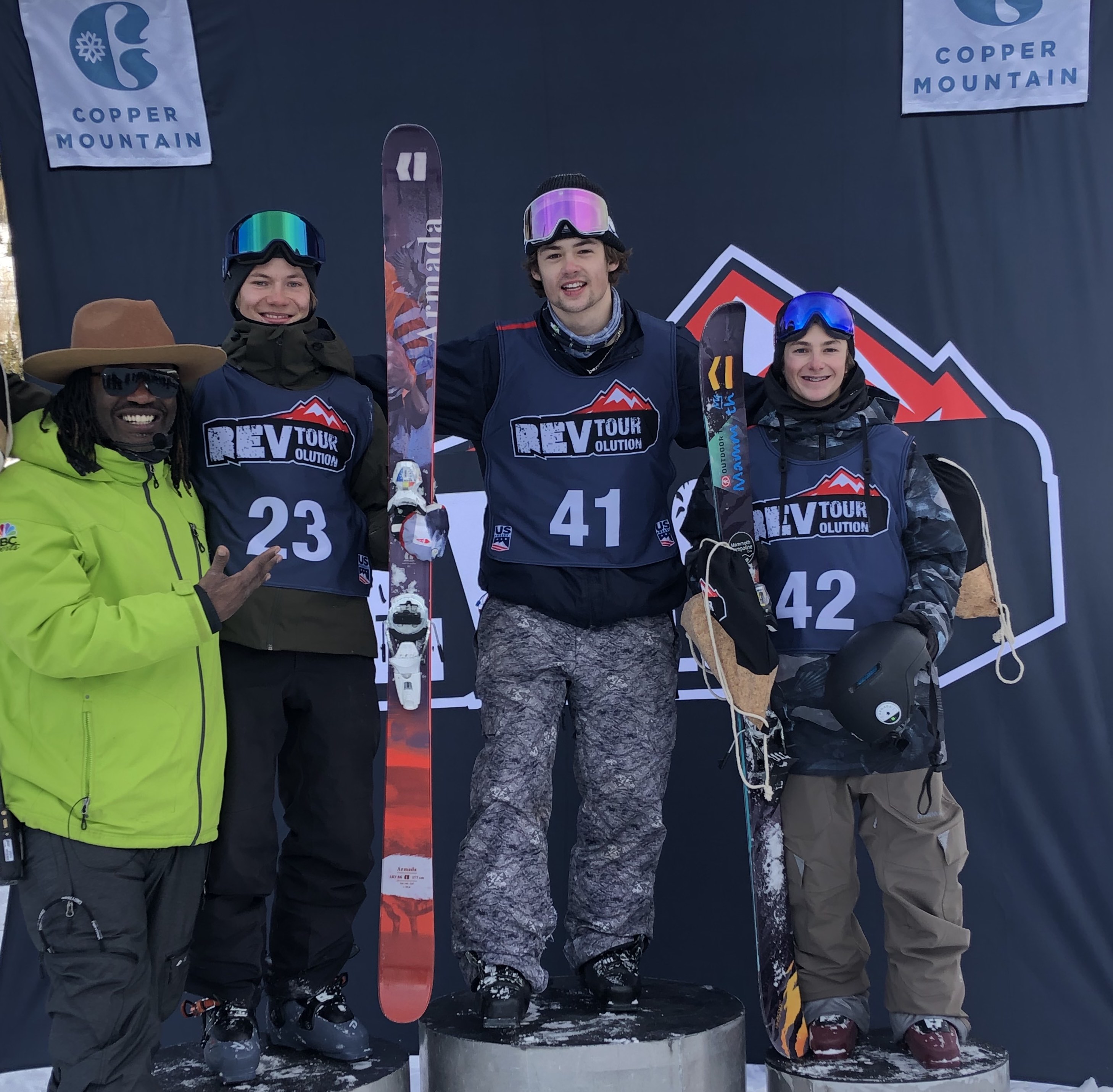 Mens ski podium day 1