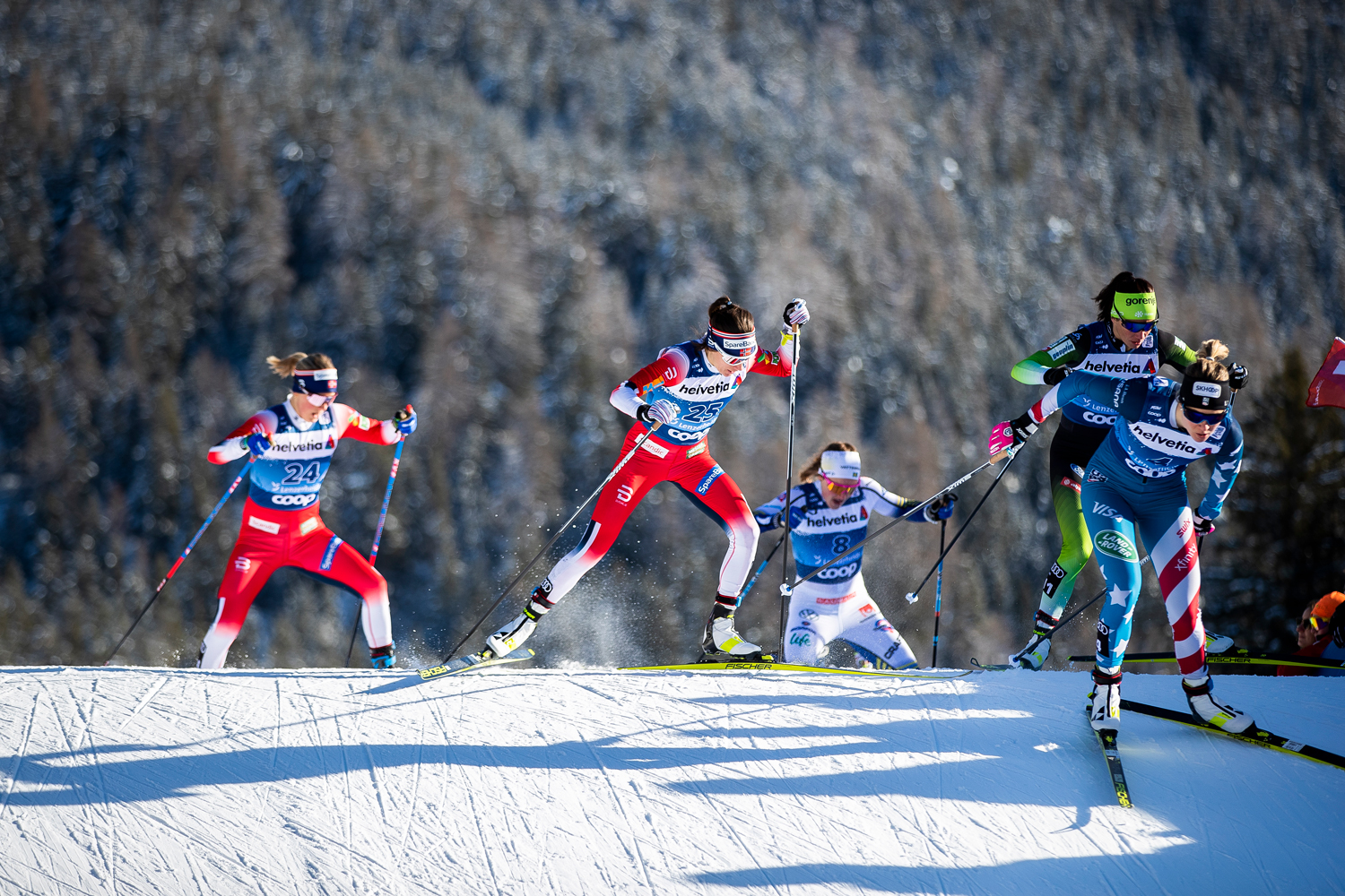 Sadie Maubet Bjornsen won her semifinal heat Sunday.
