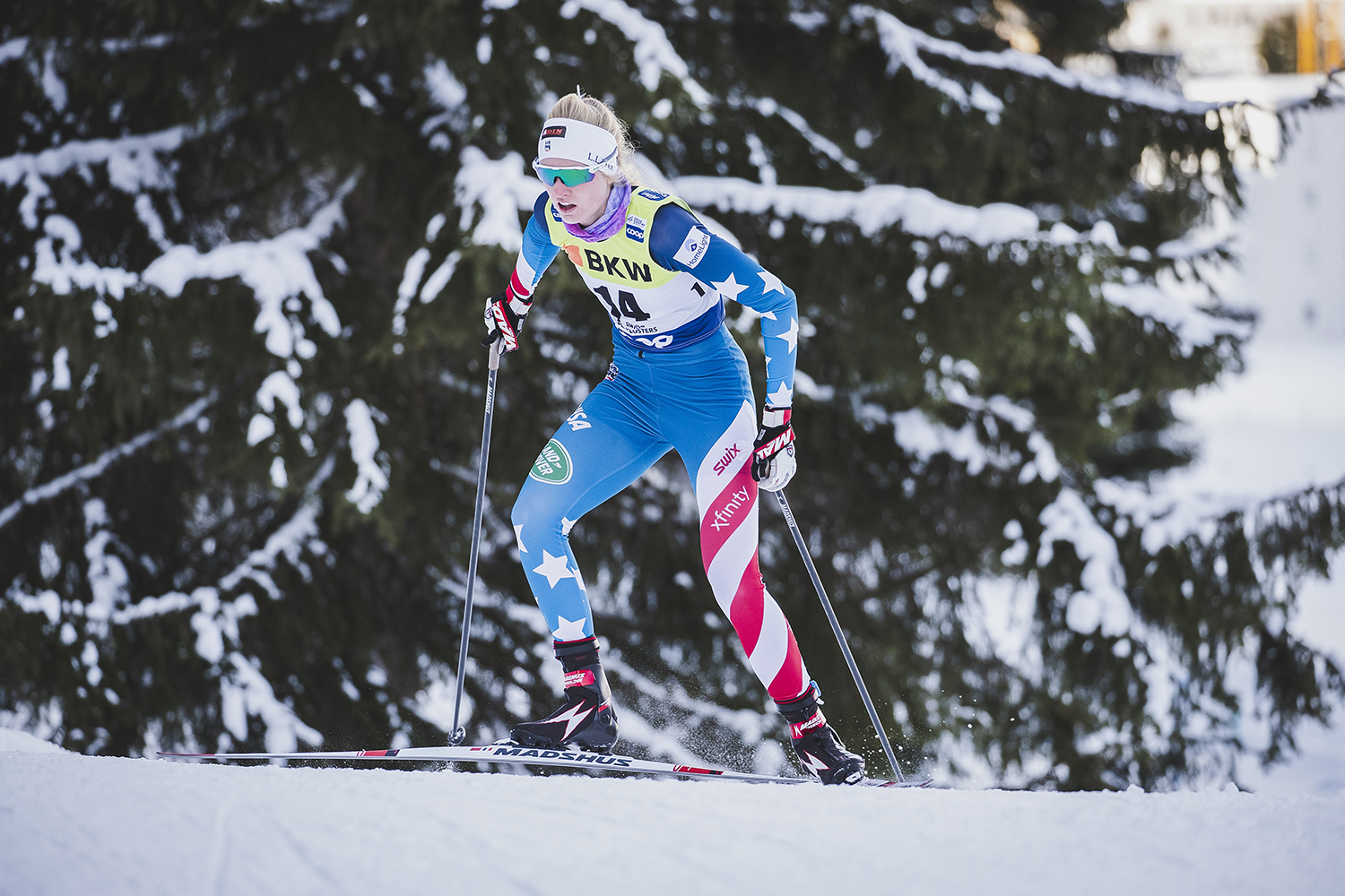Hailey Swirbul posted a career-best World Cup result in 21st in Davos.