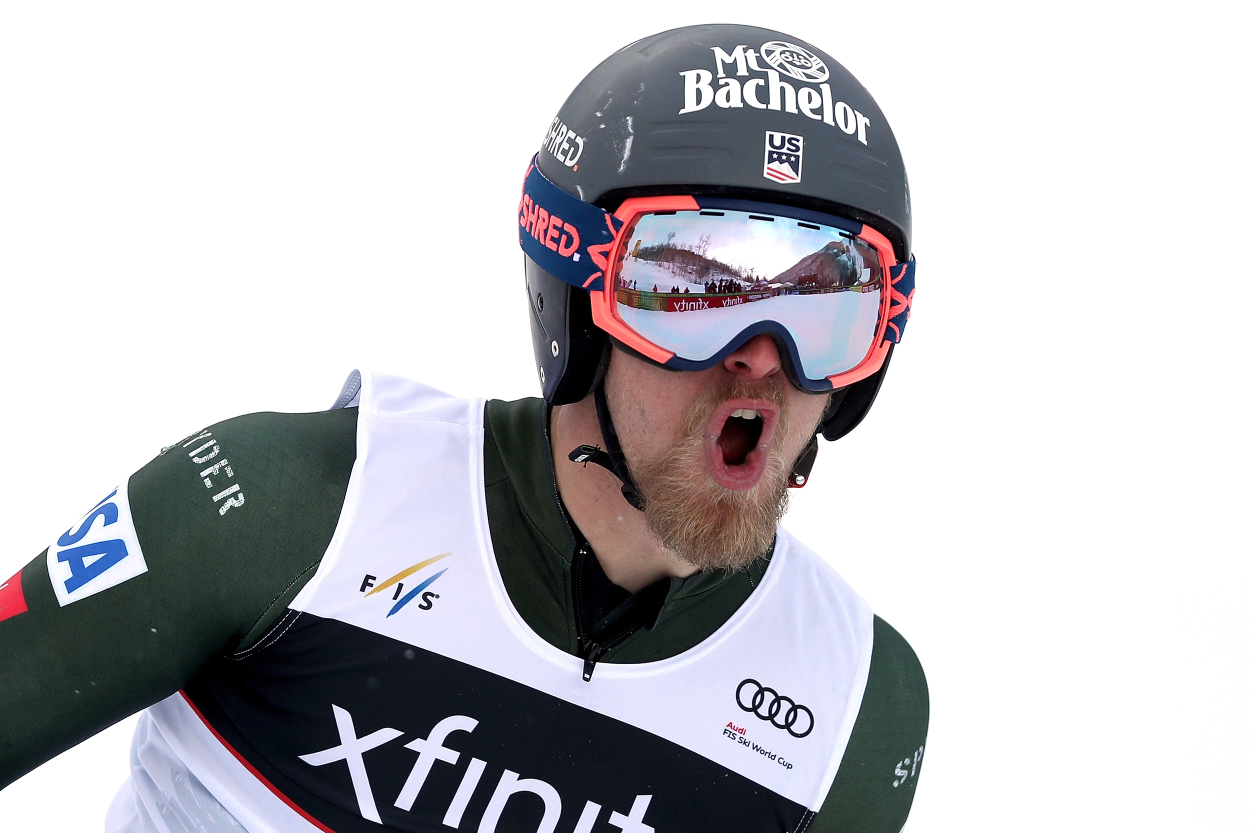 Tommy Ford celebrates after crossing the finish line for his first World Cup victory Sunday at Beaver Creek. (Getty - Matthew Stockman) Tommy Ford celebrates after crossing the finish line for his first World Cup victory Sunday at Beaver Creek. (Getty - Matthew Stockman)