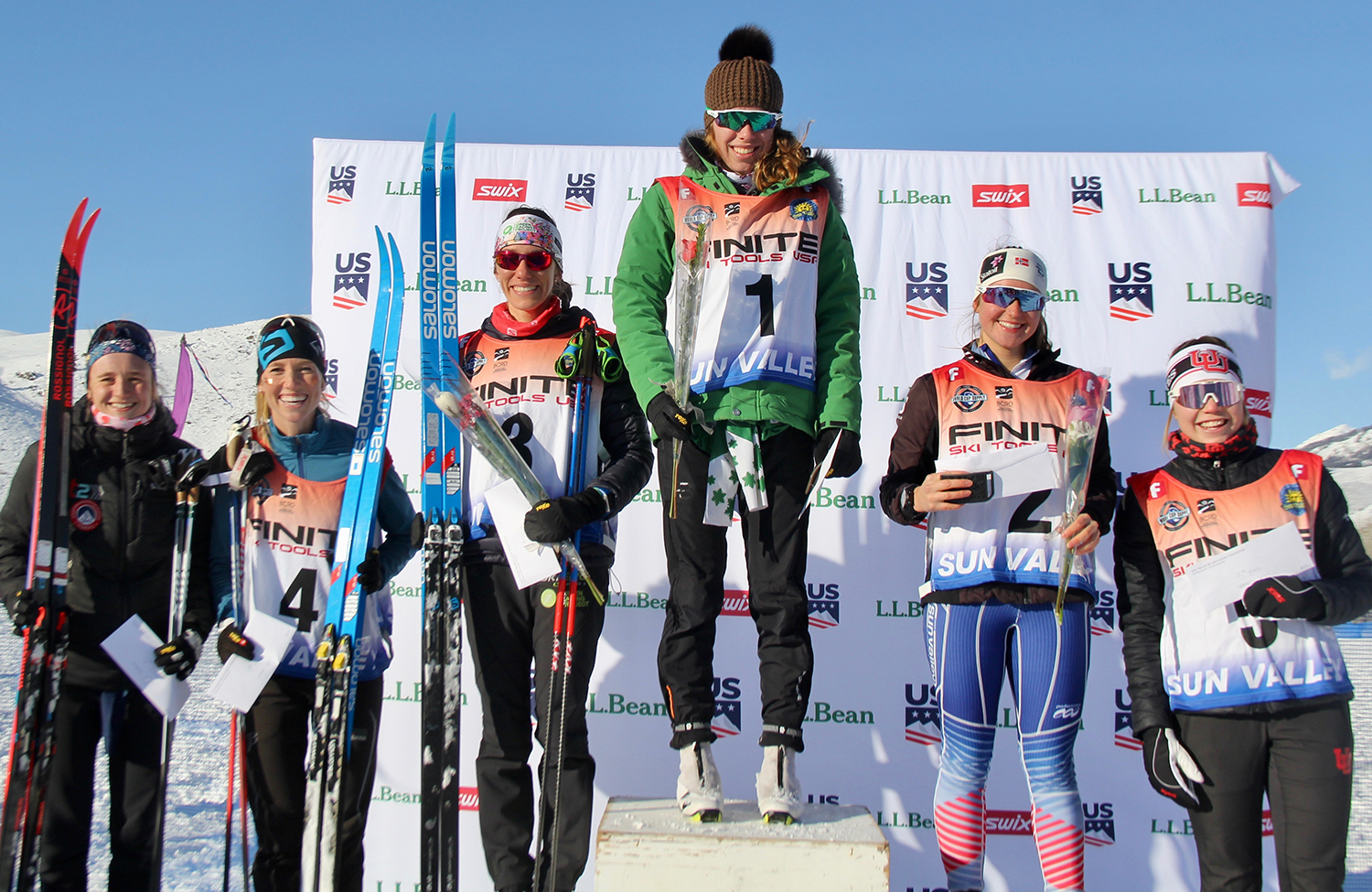 Katherine Ogden topped the women's sprint podium in Sun Valley.