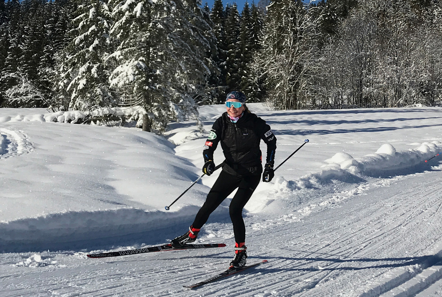Alayna Sonnesyn enjoys the sunshine in Rohrmoos, Germany, Tuesday. (U.S. Ski & Snowboard - Tom Horrocks) Alayna Sonnesyn enjoys the sunshine in Rohrmoos, Germany, Tuesday. (U.S. Ski & Snowboard - Tom Horrocks)