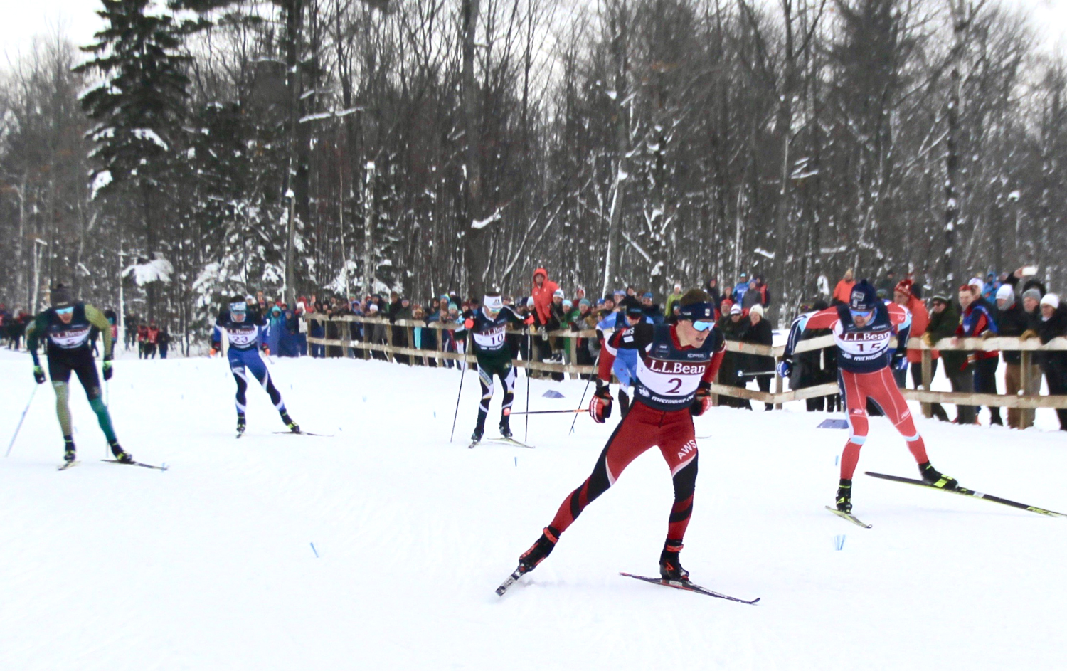 Gus Schumacher sprinted to his first L.L.Bean U.S. Cross Country Championships title Thursday. (U.S. Ski &amp; Snowboard - Bryan Fish)