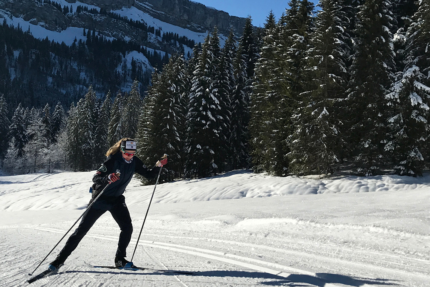 Jessie Diggins enjoys a training day in Rohrmoos, Germany, Tuesday. (U.S. Ski & Snowboard - Tom Horrocks) Jessie Diggins enjoys a training day in Rohrmoos, Germany, Tuesday. (U.S. Ski & Snowboard - Tom Horrocks)