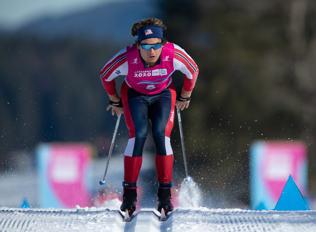 Kai Mittelsteadt was 48th in the 10k classic at the Youth Olympic Winter Games Tuesday. (OIS/Joel Marklund)