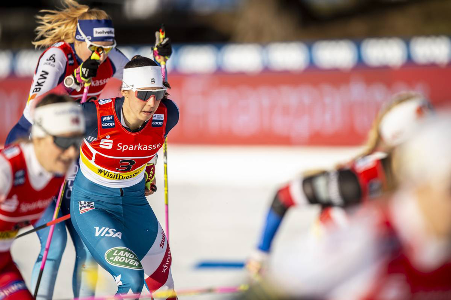 Julia Kern in the Team Sprint Sunday in Germany. (www.nordicfocus.com. © Thibaut/NordicFocus)