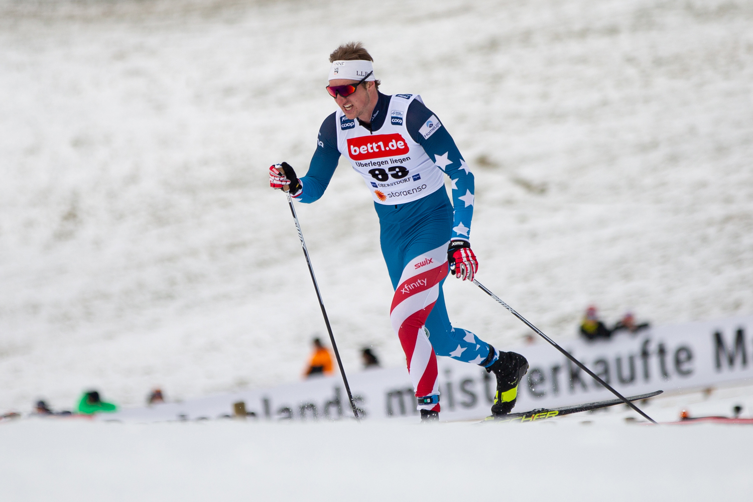 Noel Keeffe made his World Cup debut in Sunday's classic sprint. (U.S. Ski & Snowboard - Sarah Brunson) Noel Keeffe made his World Cup debut in Sunday's classic sprint. (U.S. Ski & Snowboard - Sarah Brunson)