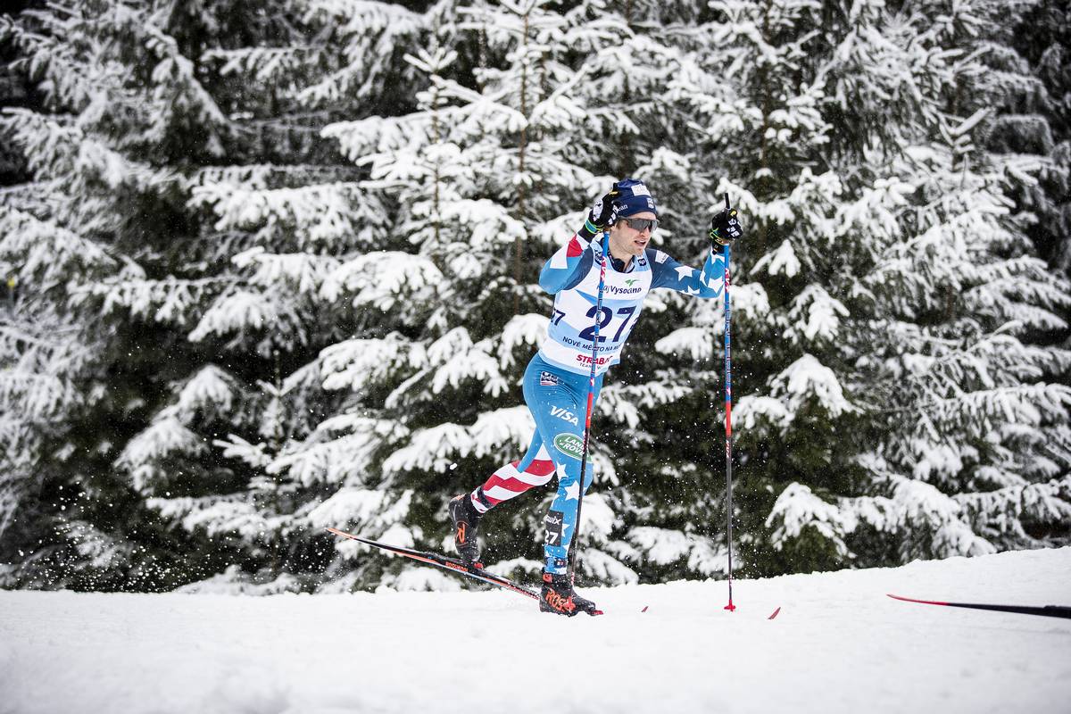 David Norris was the top American in the men's 15k pursuit in 30th Sunday in Nove Mesto, Czech Republic. (www.nordicfocus.com. © Modica/NordicFocus)