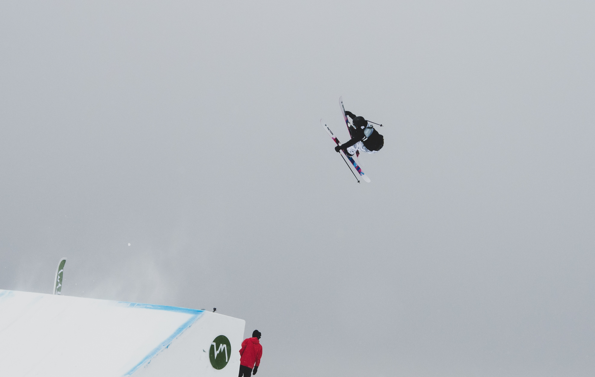 Caroline Claire at the Seiser Alm slopestyle World Cup in Italy. (FIS Freeski - Mateusz Kielpinski) Claire