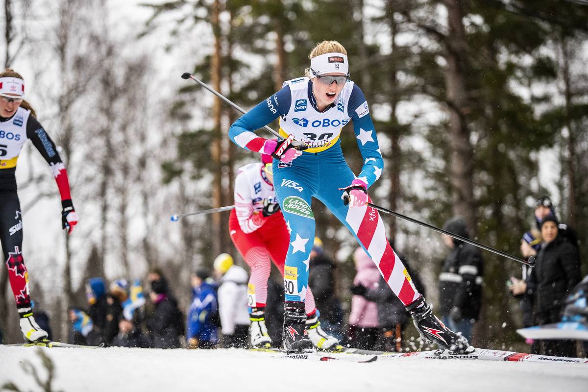 Hailey Swilbul was 35th Sunday in Falun, Sweden. (www.nordicfocus.com. © Modica/NordicFocus)