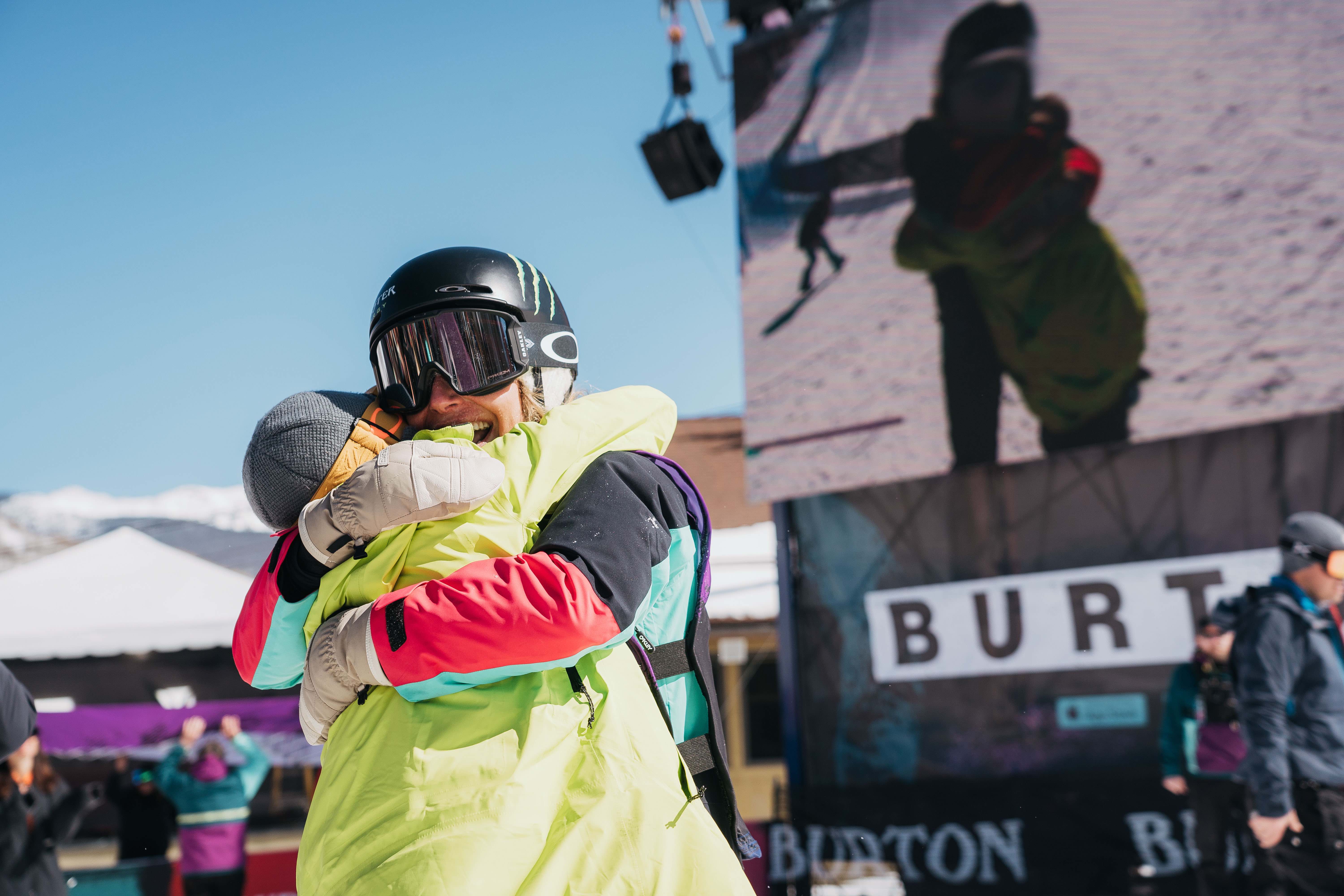 Jamie Anderson and Hailey Langland at the 2020 U.S. Open slopestyle podium at Vail, Colo. (Burton U.S. Open - Peter Cirilli) Jamie and Hailey
