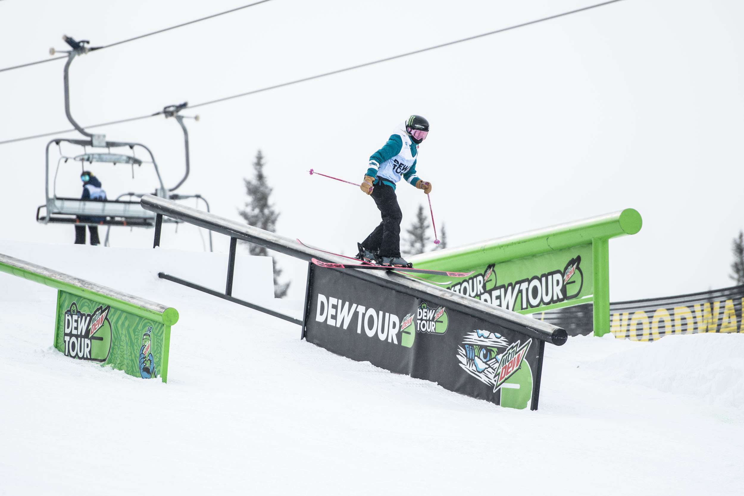 Maggie Voisin competing in the 2020 Dew Tour slopestyle finals at Copper Mountain, Colo. (Dew Tour - Obermeyer) Maggie