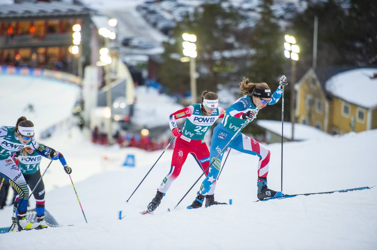 Sophie Caldwell finished 12th Tuesday. (www.nordicfocus.com. © Thibaut/NordicFocus)
