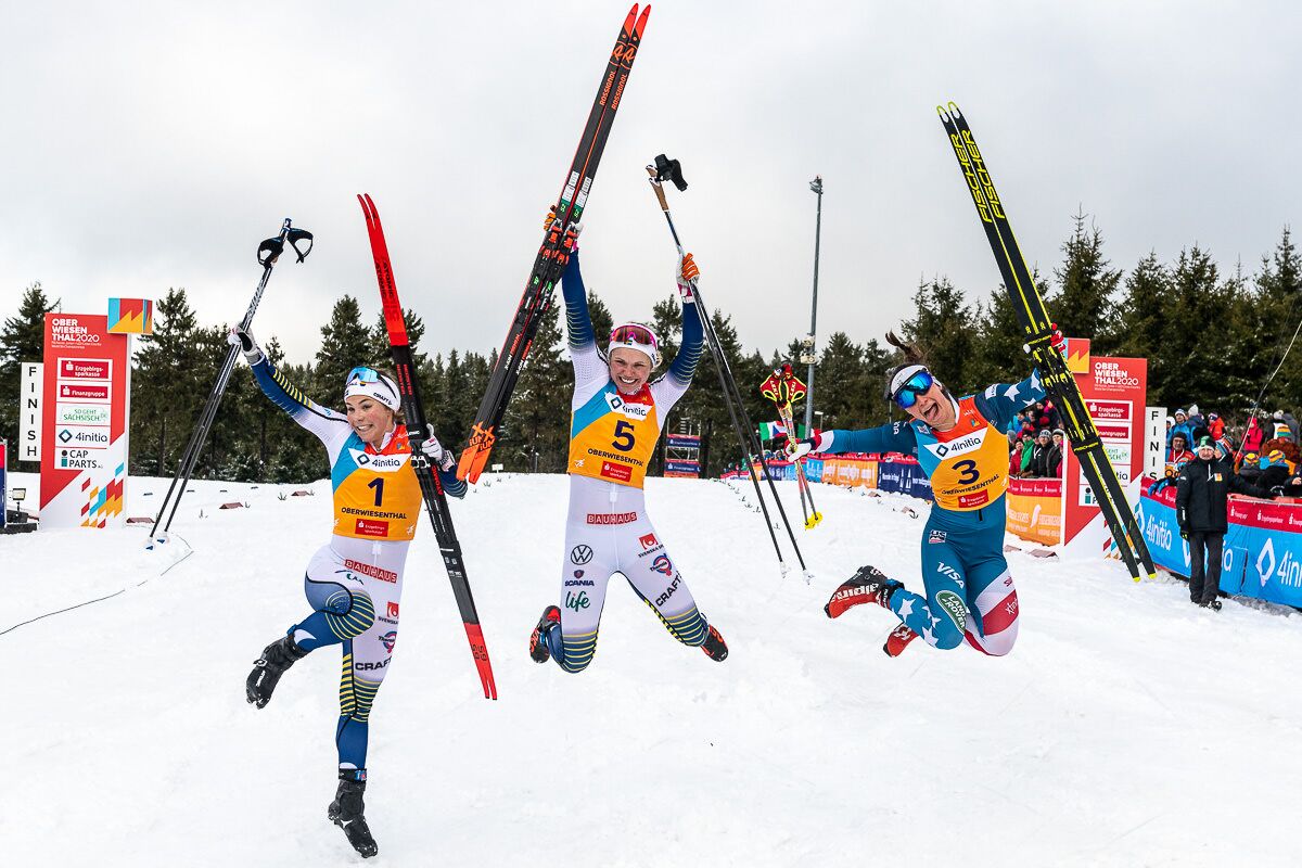 Jula Kern Top three from Sunday's World Championships sprint. (@flyingpoint)