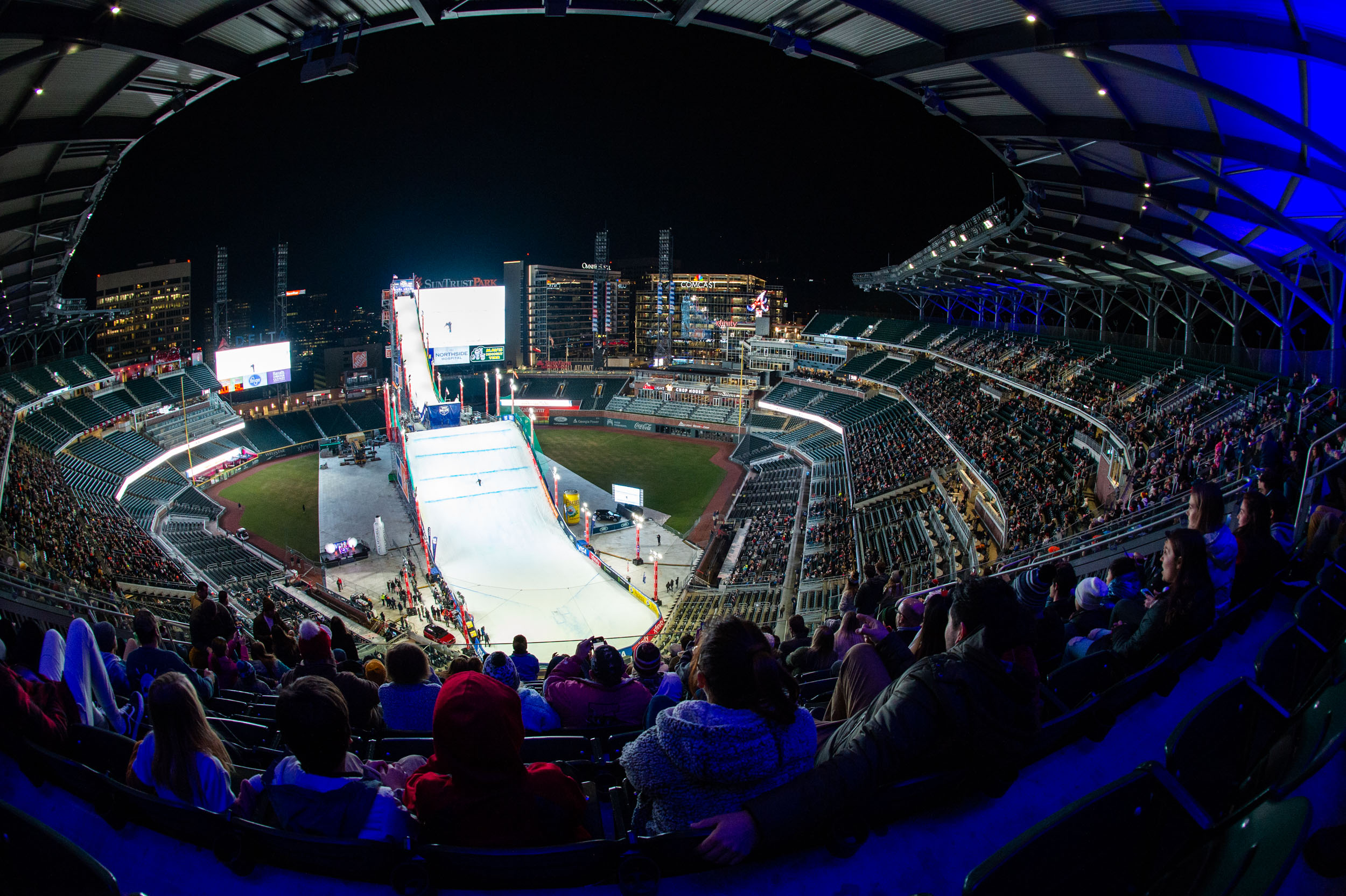 The Atlanta crowd at SunTrust Park for the Visa Big Air presented by Land Rover. (U.S. Ski & Snowboard - Mark Clavin) stadium