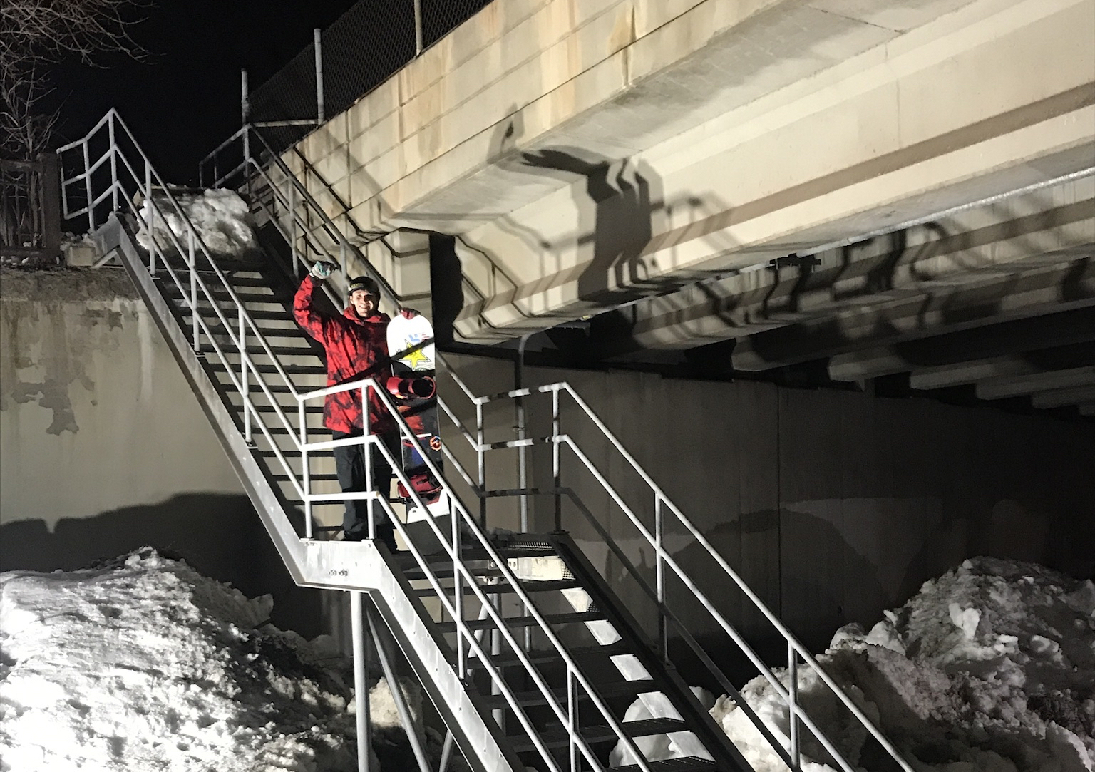 Chris Corning filming his street segment in Teal.