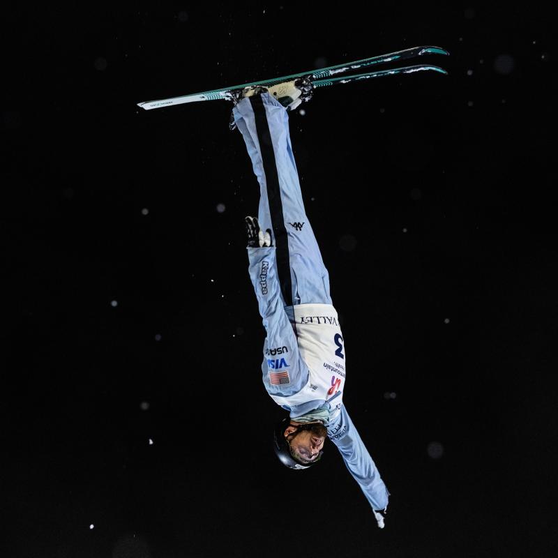 Chris Lillis skis at the 2024 Intermountain Health Freestyle International