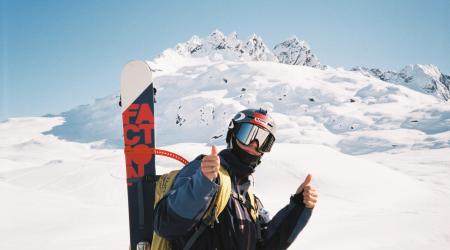 U.S. Freestyle Ski Team member Hunter Bailey skiing in Alaska