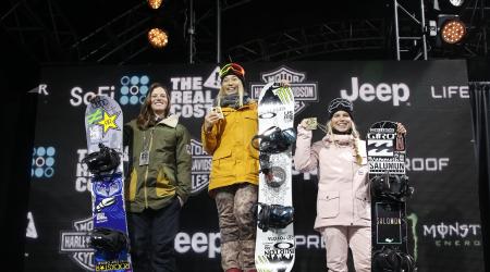 Ladies snowboard podium sweep at xgames