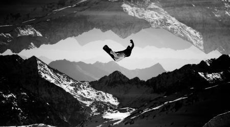 Snowboarder in Stubai
