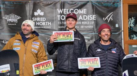Keith Gabel on the podium in Big White