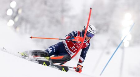 Jett Seymour competes in Val d'Isere