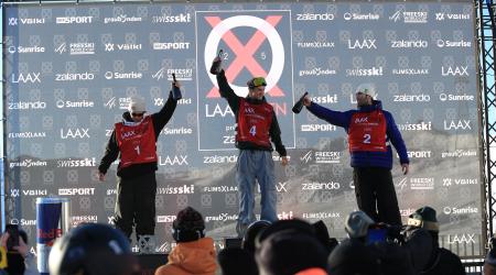 Forehand, Ruud, Hall celebrating on the podium