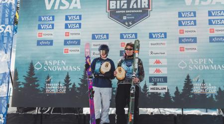 Ella Andrews and Konnor Ralph on the podium as National Champions