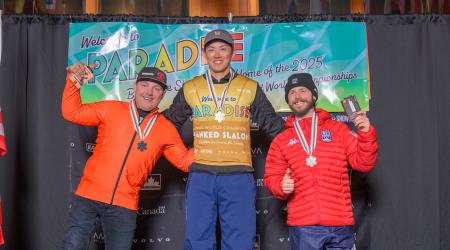 Noah Elliott on the podium