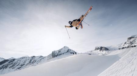 Kate Gray mid-run at training camp in Kitzsteinhorn, Austria