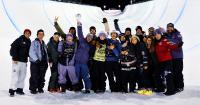 halfpipe team celebrates in Calgary